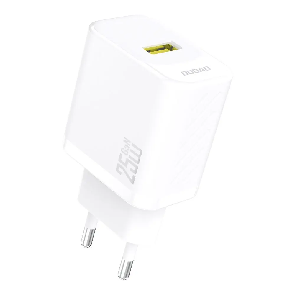 Dudao A27S nabíječka USB-A, 25W GaN, bílá