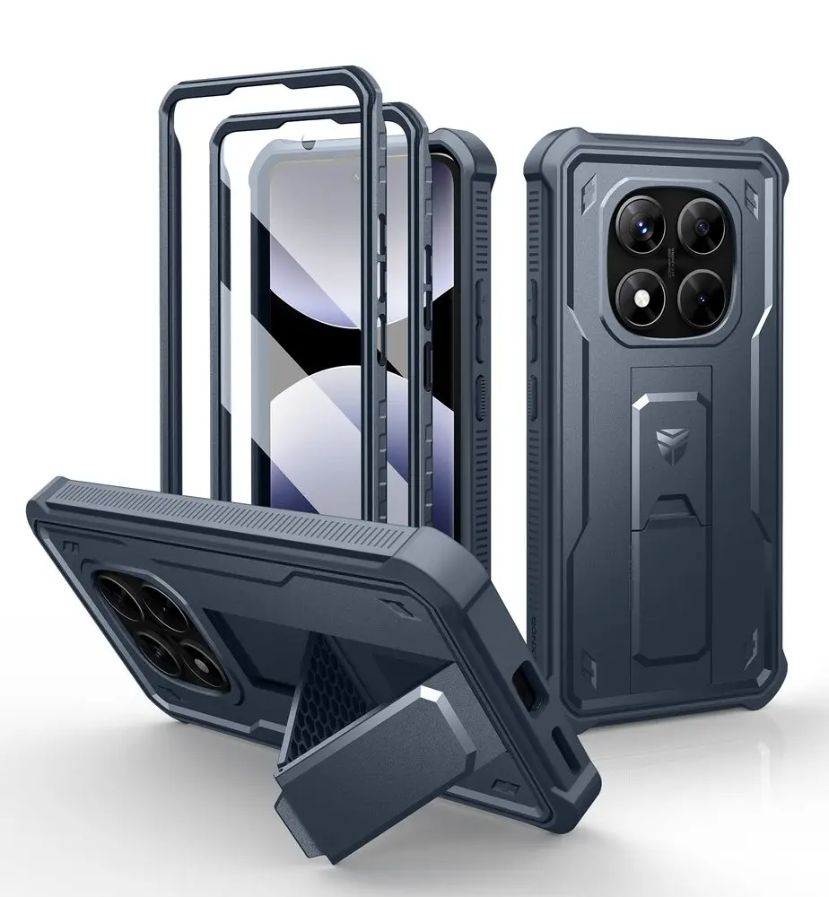 Dexnor 360 Kickstand obal Xiaomi Redmi Note 14 Pro 5G / Poco X7, modrý