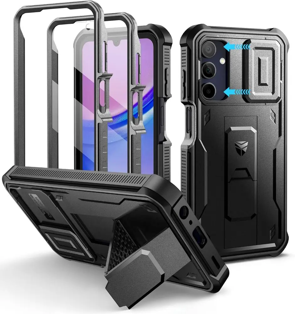 Dexnor 360 Kickstand Camprotector obal Google Pixel 11 / 11 Pro XL, černý