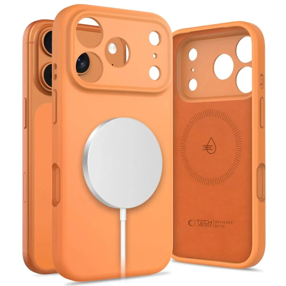 Tech-Protect Silicone MagSafe, iPhone 17 Pro, oranžový