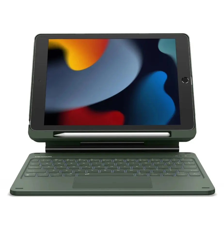 Dexnor magnetické pouzdro s klávesnicí, iPad 7 / 8 / 9 10.2", zelené