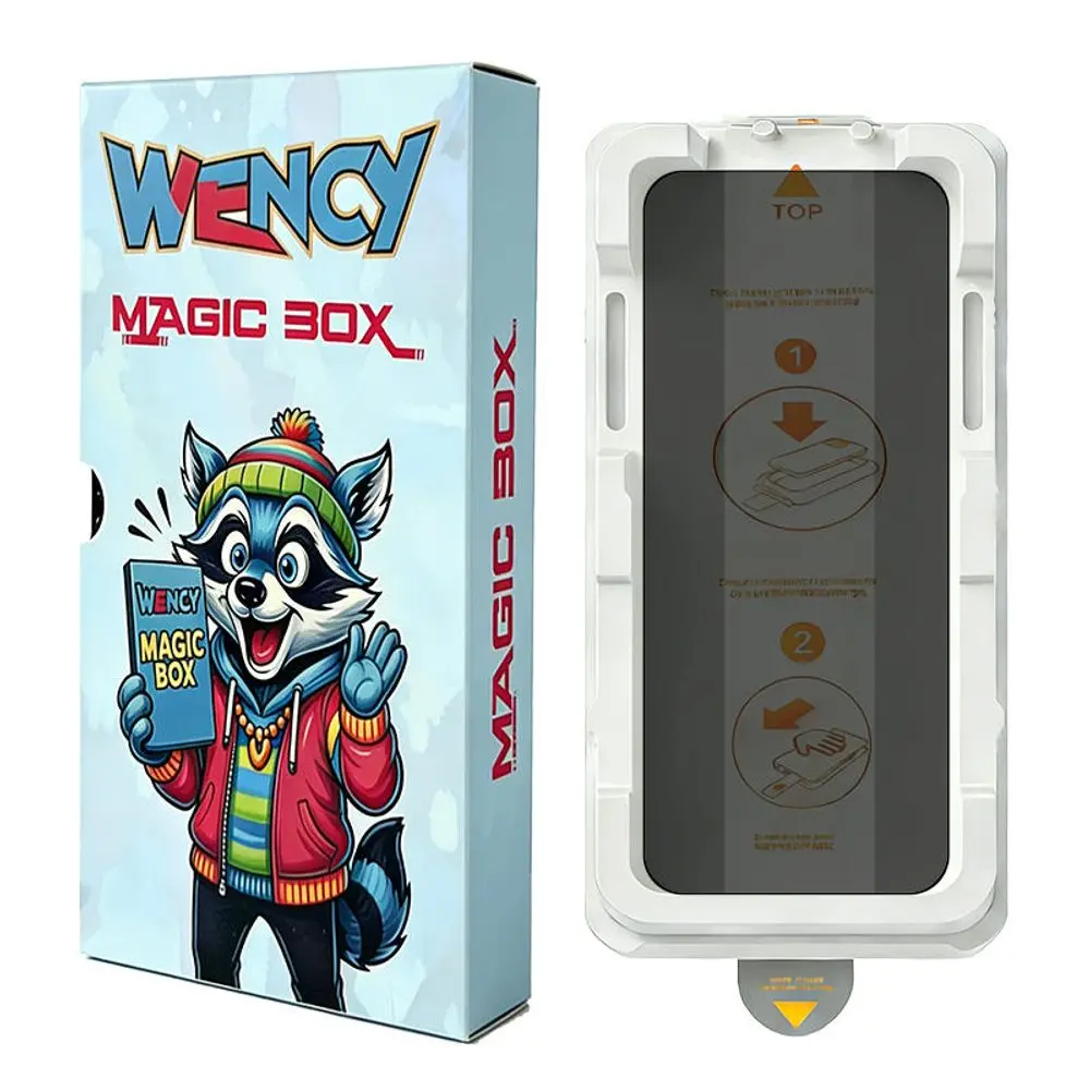 Wency Magic Box Privacy 5D Tvrzené sklo s jednoduchou aplikací, Samsung Galaxy A52 4G, černé
