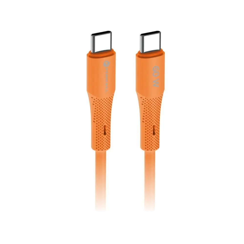 Forcell F-Energy kabel USB-C - USB-C, QC4.0, PD, 3A, 60W, 1 m, oranžový