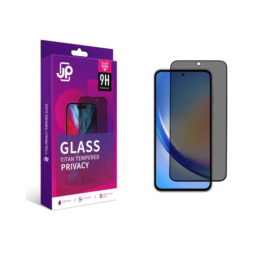 JP Titan Privacy extra odolné tvrzené sklo, Samsung Galaxy A35, černé