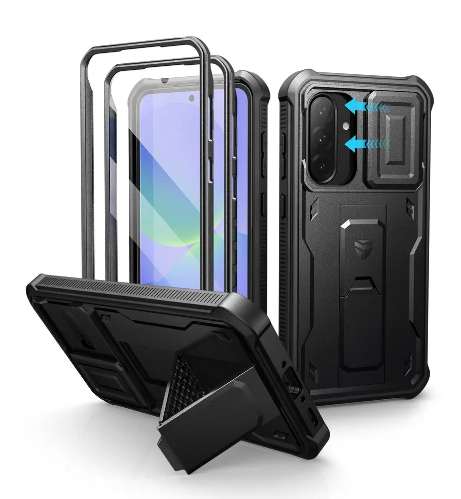 Dexnor 360 Kickstand Camprotector obal Samsung Galaxy A36, černý