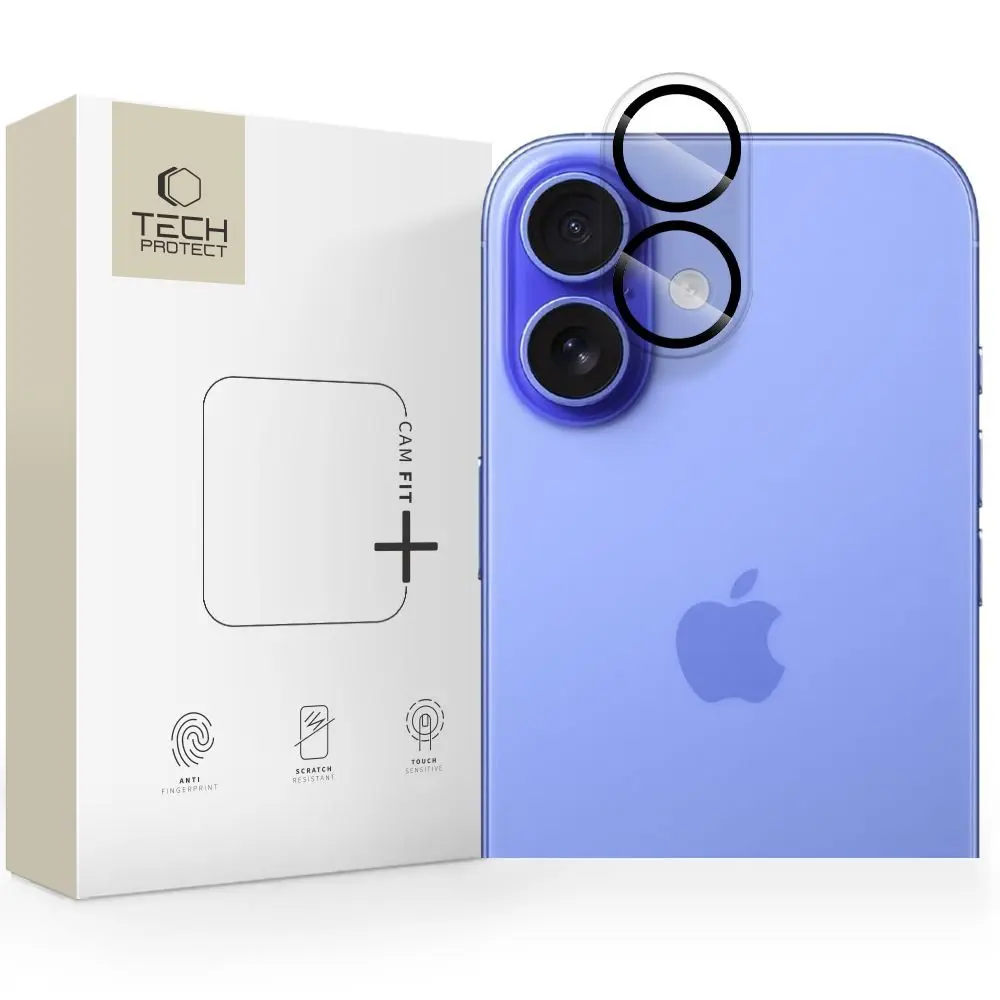 Tech-Protect Cam Fit+, sklíčko pro čočku fotoaparátu, iPhone 17, průhledné