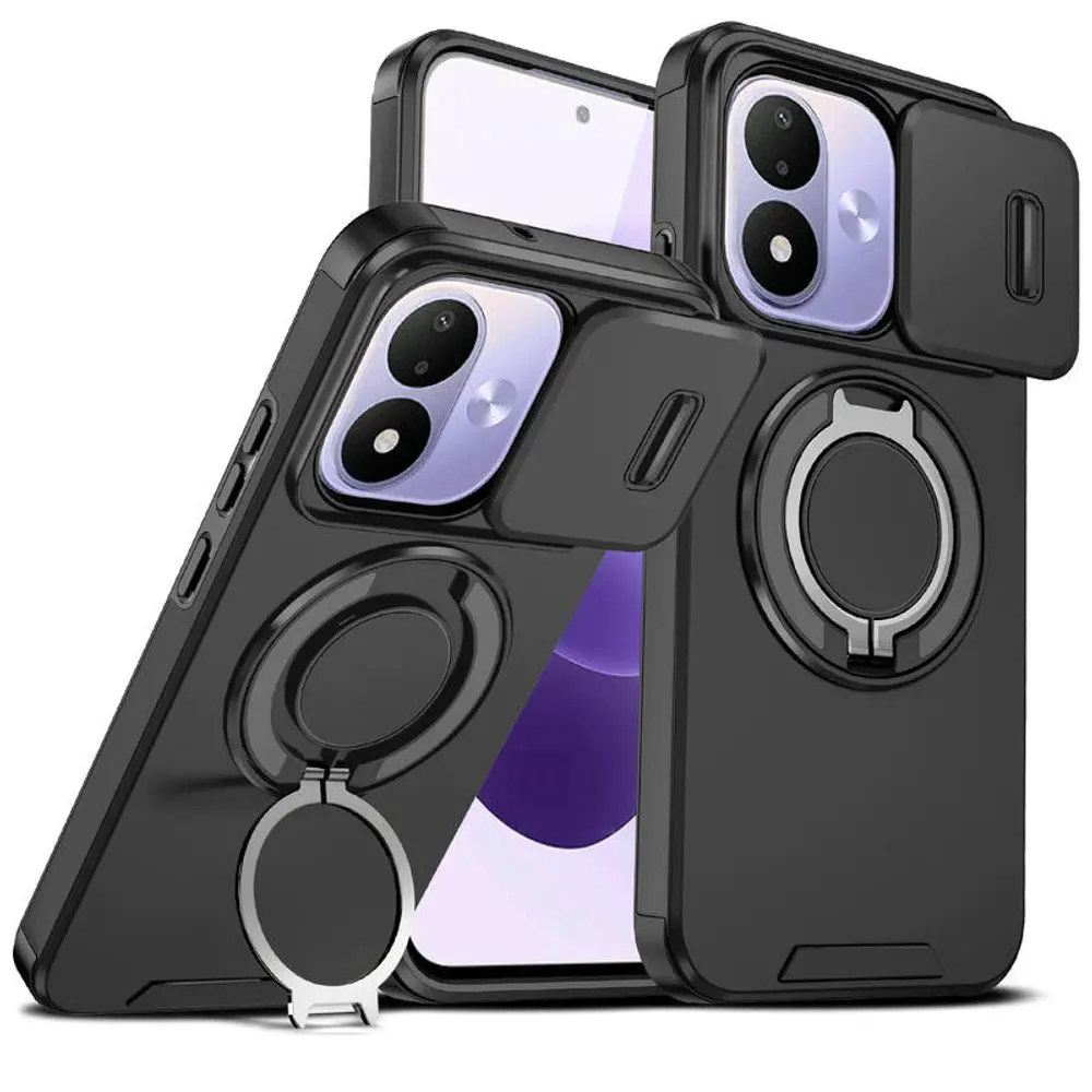 Camslide Stand obal, Xiaomi Redmi Note 17 4G / 5G, černý