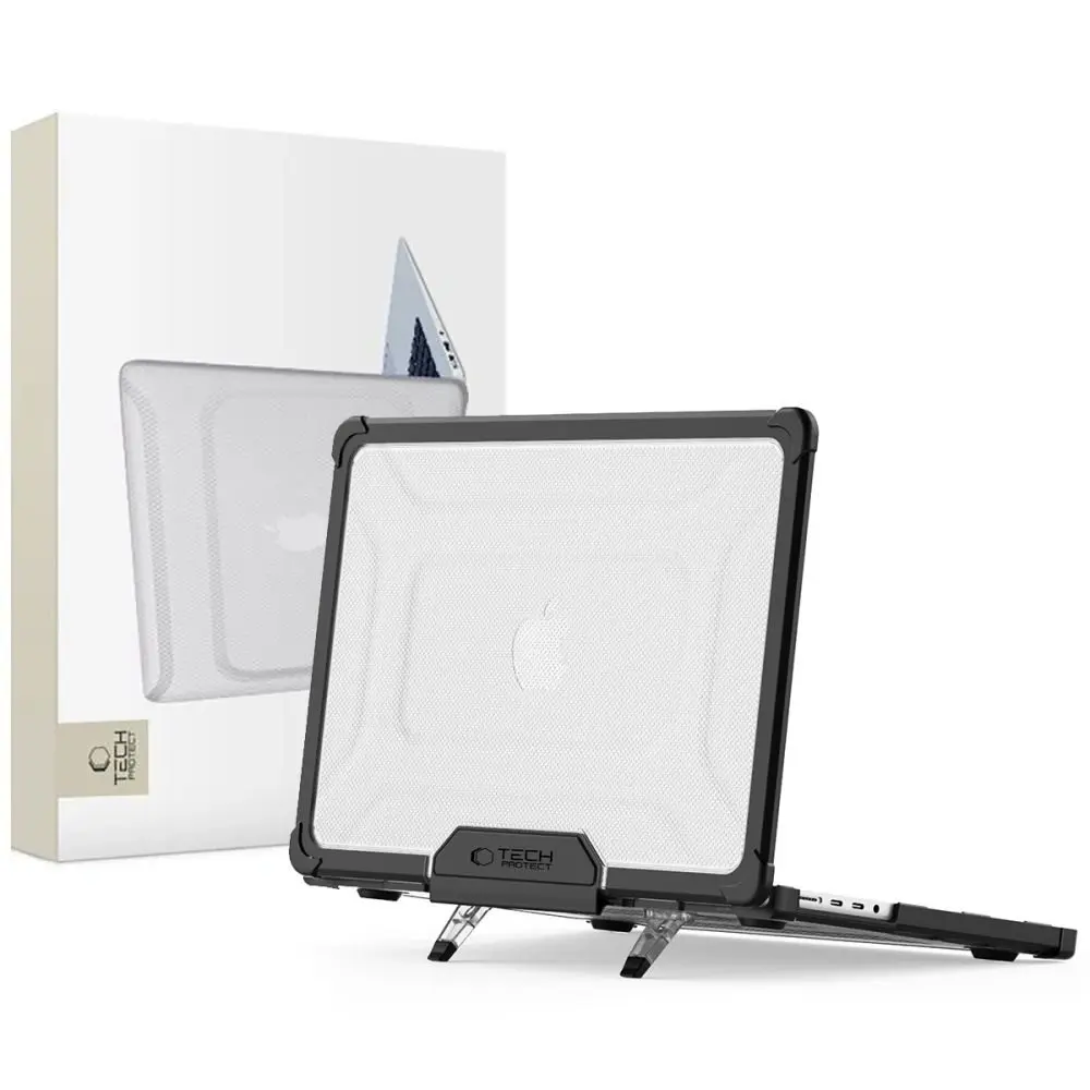 Tech-Protect SmartShell Pro pouzdro MacBook Pro 14 2021–2025, černé / průhledné