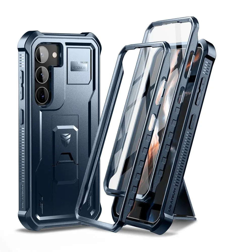 Dexnor 360 Kickstand obal Samsung Galaxy S23, modrý