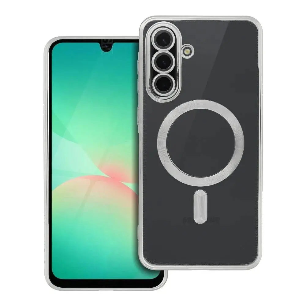 Forcell Case for Samsung A56 Electro Mag Cover compatible with MagSafe silver 299837