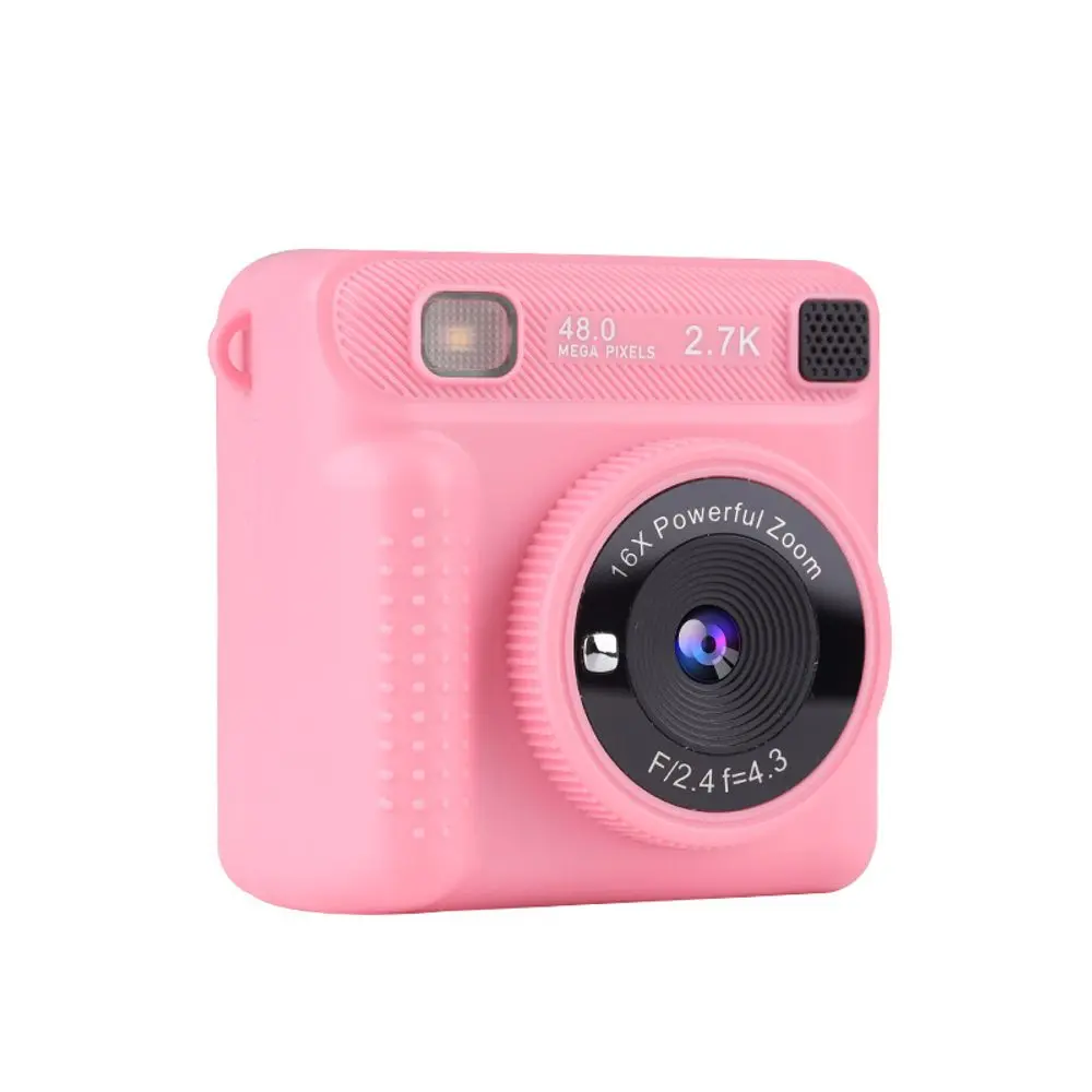 Dětský fotoaparát s instantním tiskem, Full HD kamera s tiskárnou a zábavnými filtry, růžový
