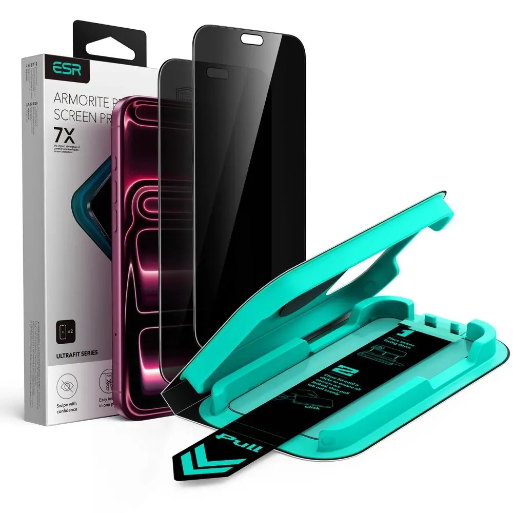 ESR Privacy Armorite Tvrzené sklo UltraFit, iPhone 18 Pro, 2 kusy