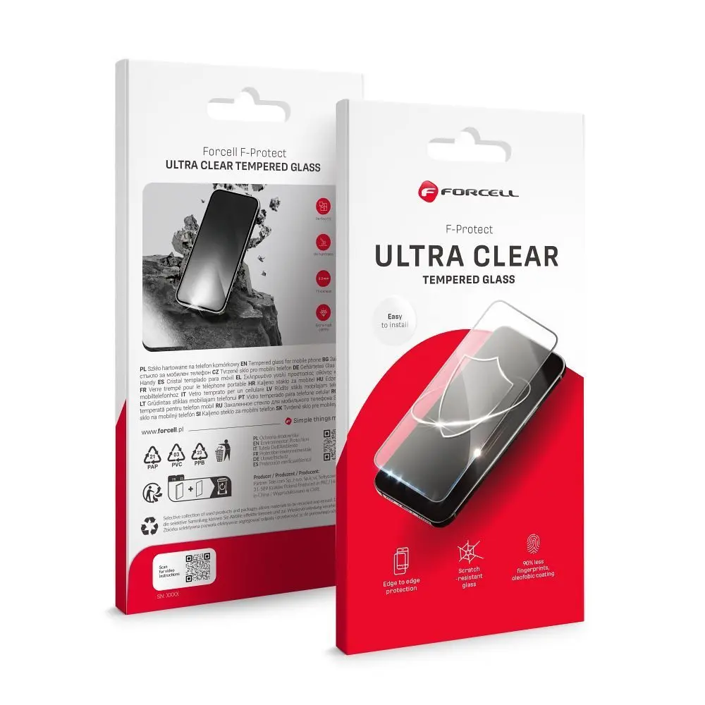 Forcell Ultra Clear tvrzené sklo, Samsung Galaxy A37, černé