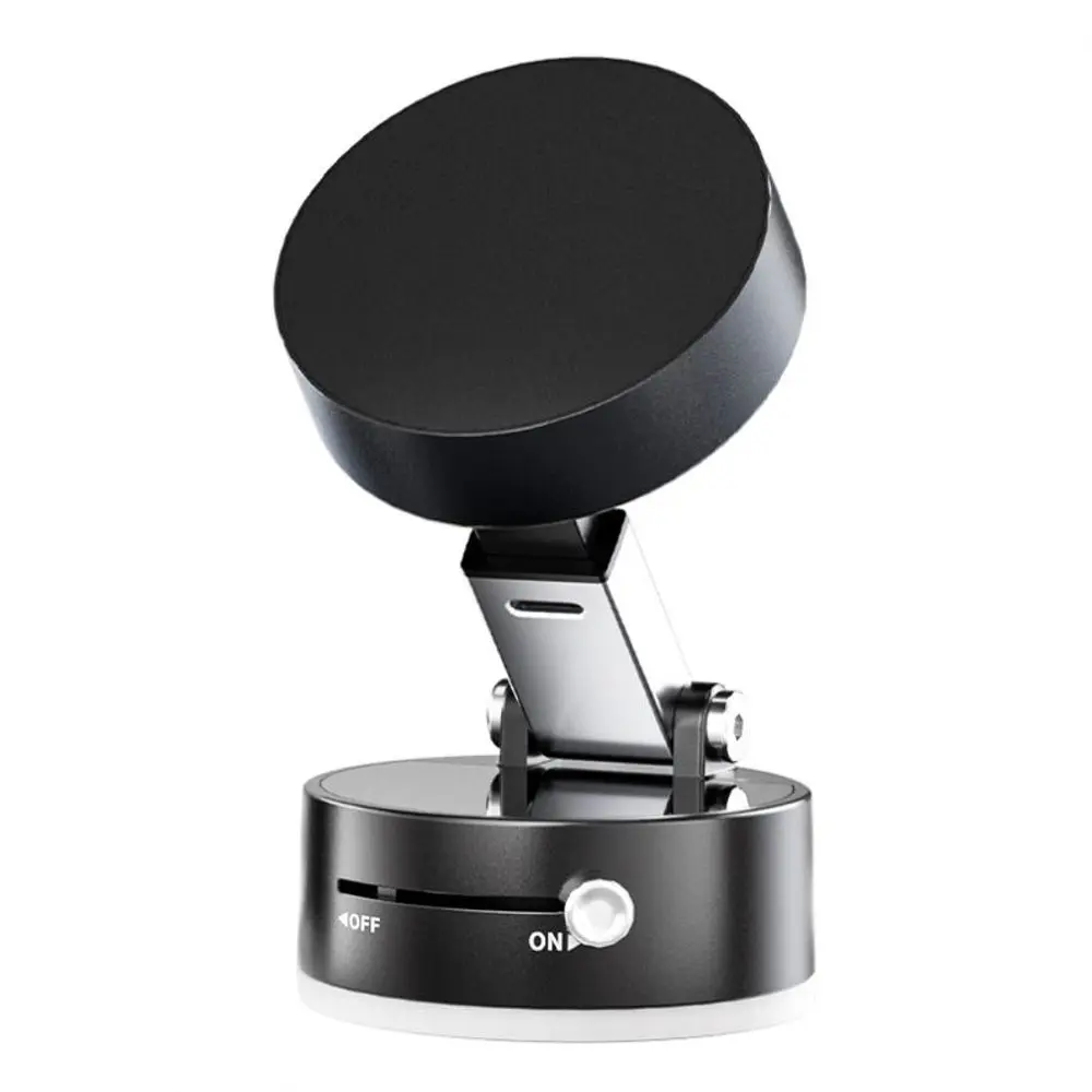 360° magnetický nastavitelný přísavný držák telefonu do auta s kovovým ramenem, černý, C47