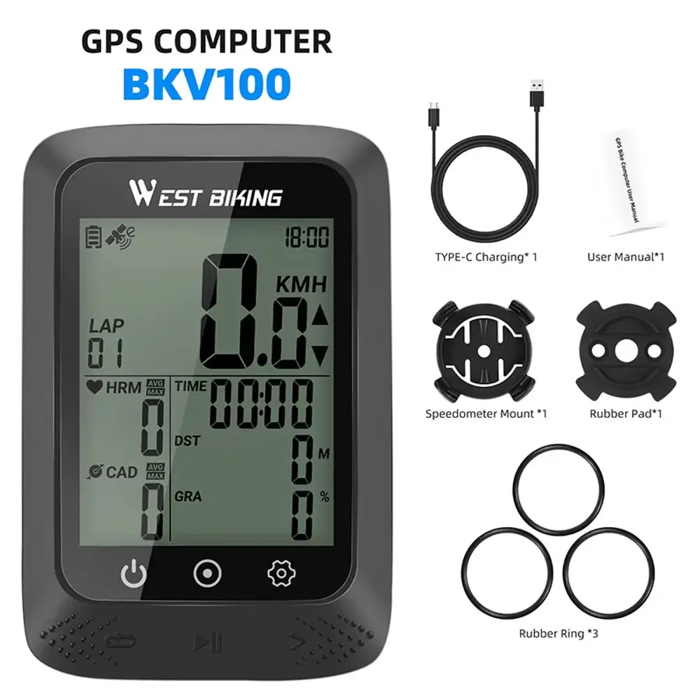 West Biking Vodotěsný multifunkční cyklopočítač s multifunkčním GPS
