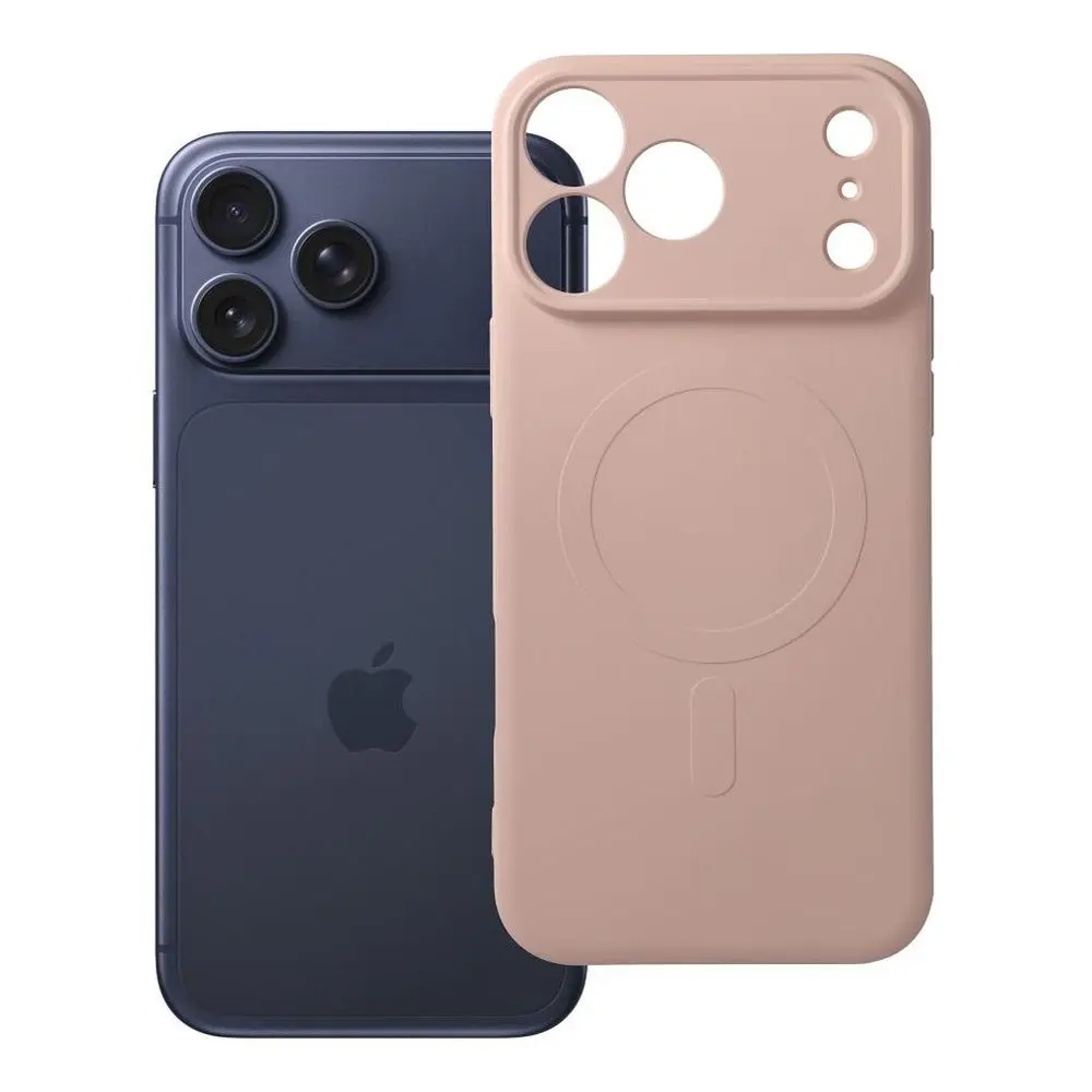 Obal Silicone Mag Cover s ochranou fotoaparátu, iPhone 17 Pro Max / 18 Pro Max, růžový