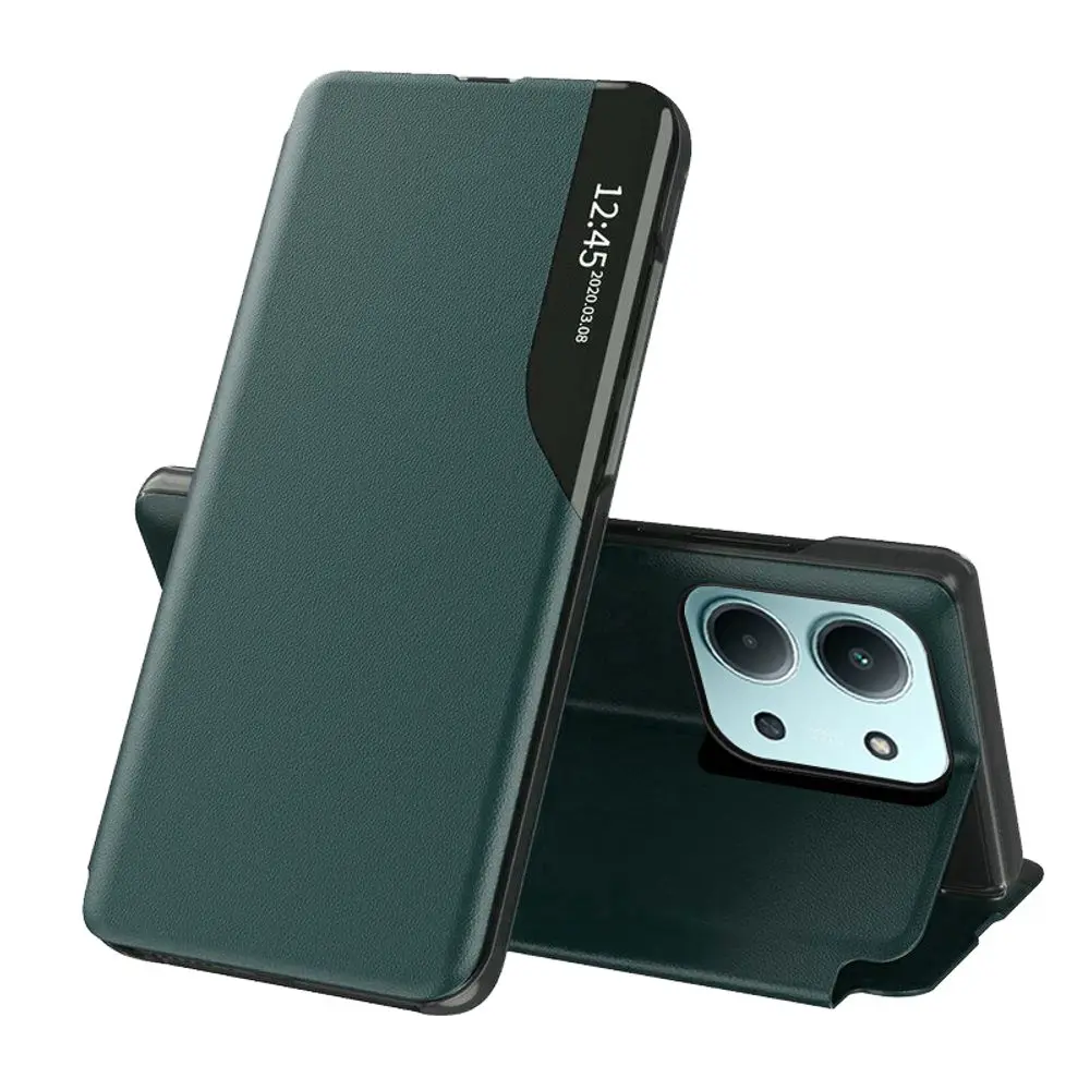 Eco Leather View Case, Xiaomi Redmi 15C 4G / 5G / Poco C85 4G, zelené