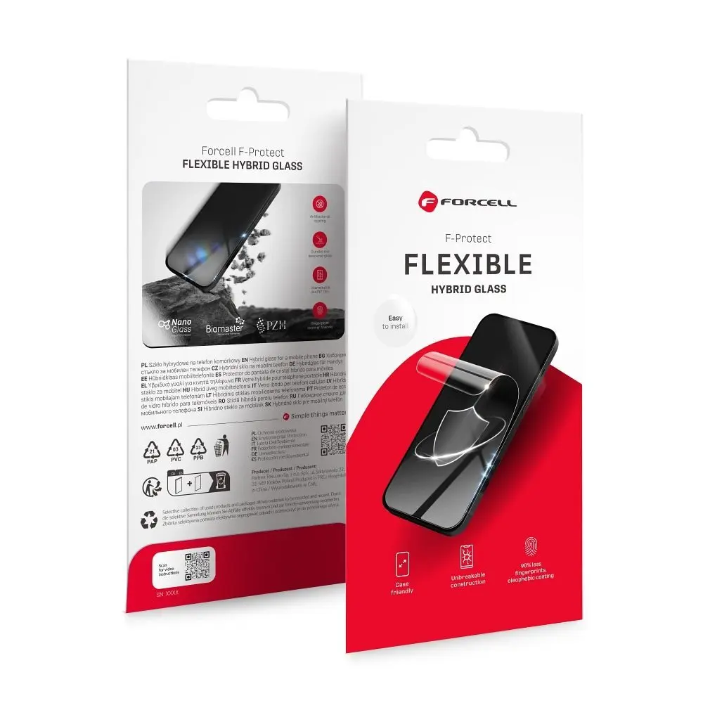 Forcell Flexible 5D Full Glue hybridní sklo, iPhone 17 / 17 Pro, černé