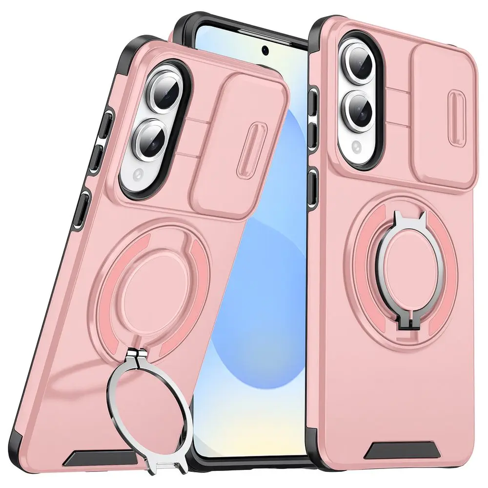 Camslide Stand obal, Samsung Galaxy S25 Edge, růžový