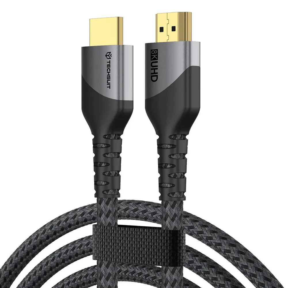 Techsuit Prémiový videokabel NexusVision Pro (CX3) HDMI - HDMI 2.1, 2 m, šedý