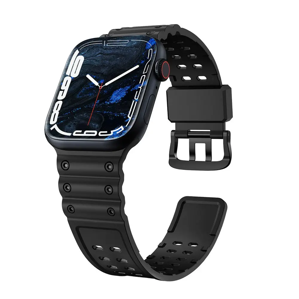 Strap Triple řemínek pro hodinky Apple Watch SE 1 / 2 / 3 / 8 / 7 / 6 / 5 / 4 / 3 / 2 / 1 (41/40/38mm), černý