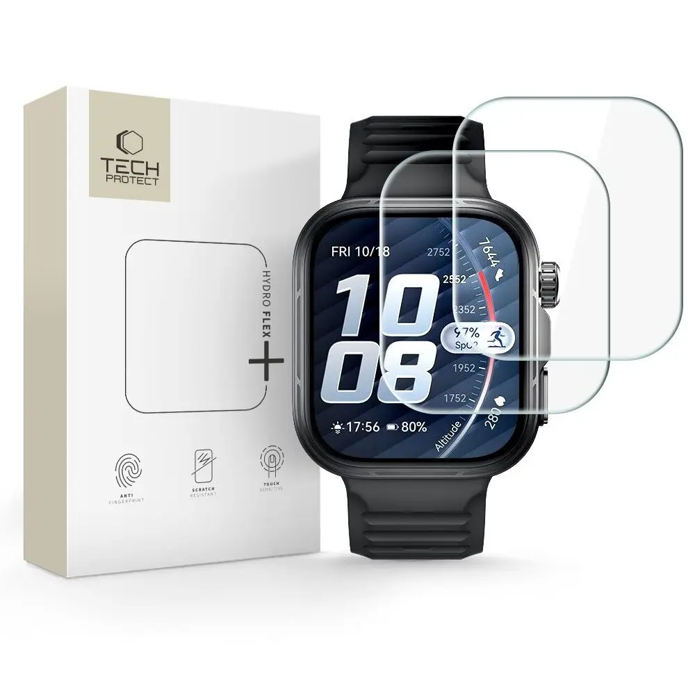 Tech-Protect Hydro Flex+, Hydrogelová fólie, Huawei Watch Fit 5 Pro, 2 kusy