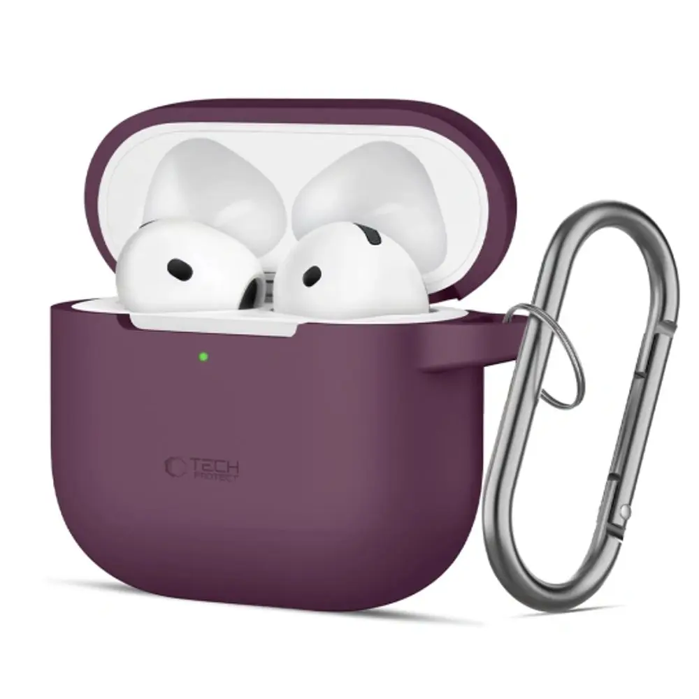 Tech-Protect Silikonové pouzdro, Apple AirPods Pro 3, vínové