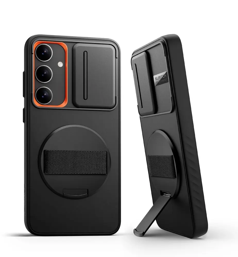 Suritch 360° Kickstand Camprotector obal Samsung Galaxy S24, černý