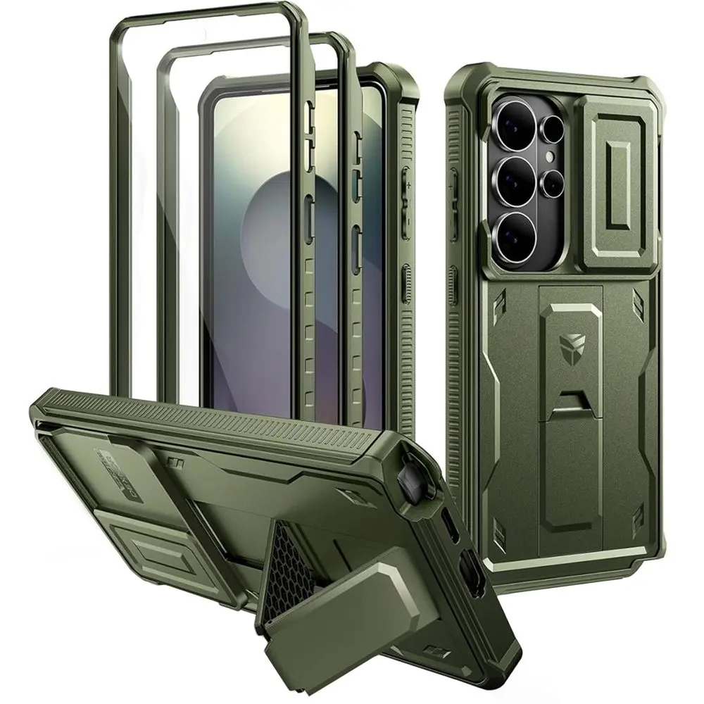 Dexnor 360 Kickstand Camprotector obal Samsung Galaxy S26 Ultra, zelený