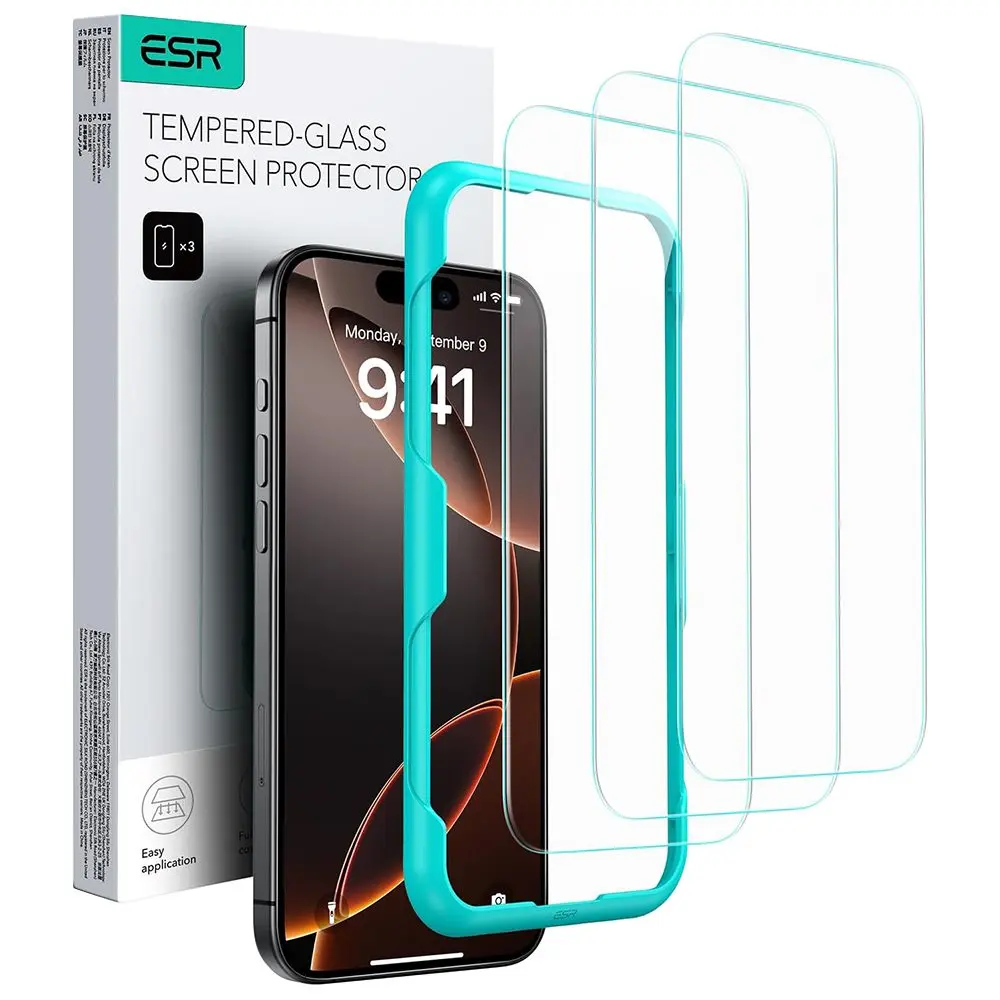 ESR Tvrzené sklo (3 kusy) iPhone 17 Air Černá