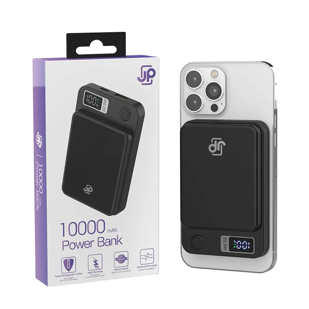 JP Powerbanka s MagSafe nabíjením, 10000 mAh, 22,5W, černá