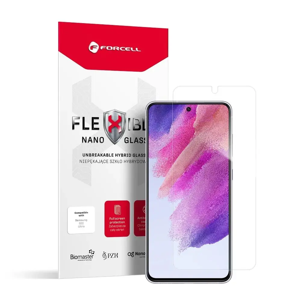 Forcell Flexible Nano Glass hybridní sklo, Samsung Galaxy S21 FE, průhledné