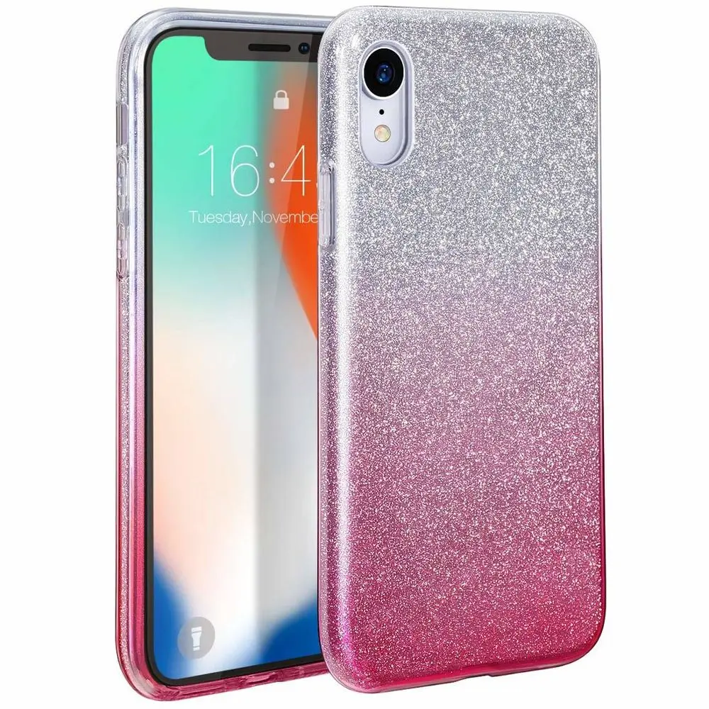 Obal Shining, Motorola Moto G60s, stříbrno růžový