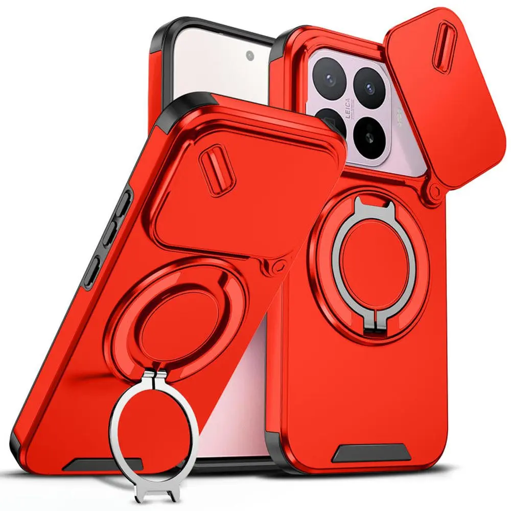 Camslide Stand obal, Xiaomi 17T, červený