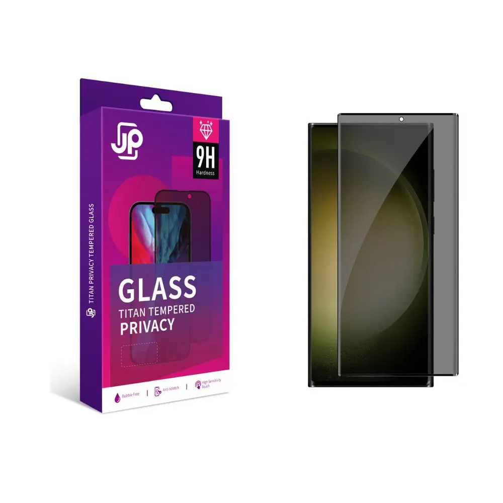 JP Titan Privacy extra odolné tvrzené sklo, Samsung Galaxy S26 Ultra, černé