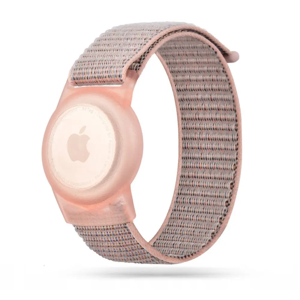 Tech-Protect Nylonový pásek pro děti, Apple AirTag 1 / 2, růžový