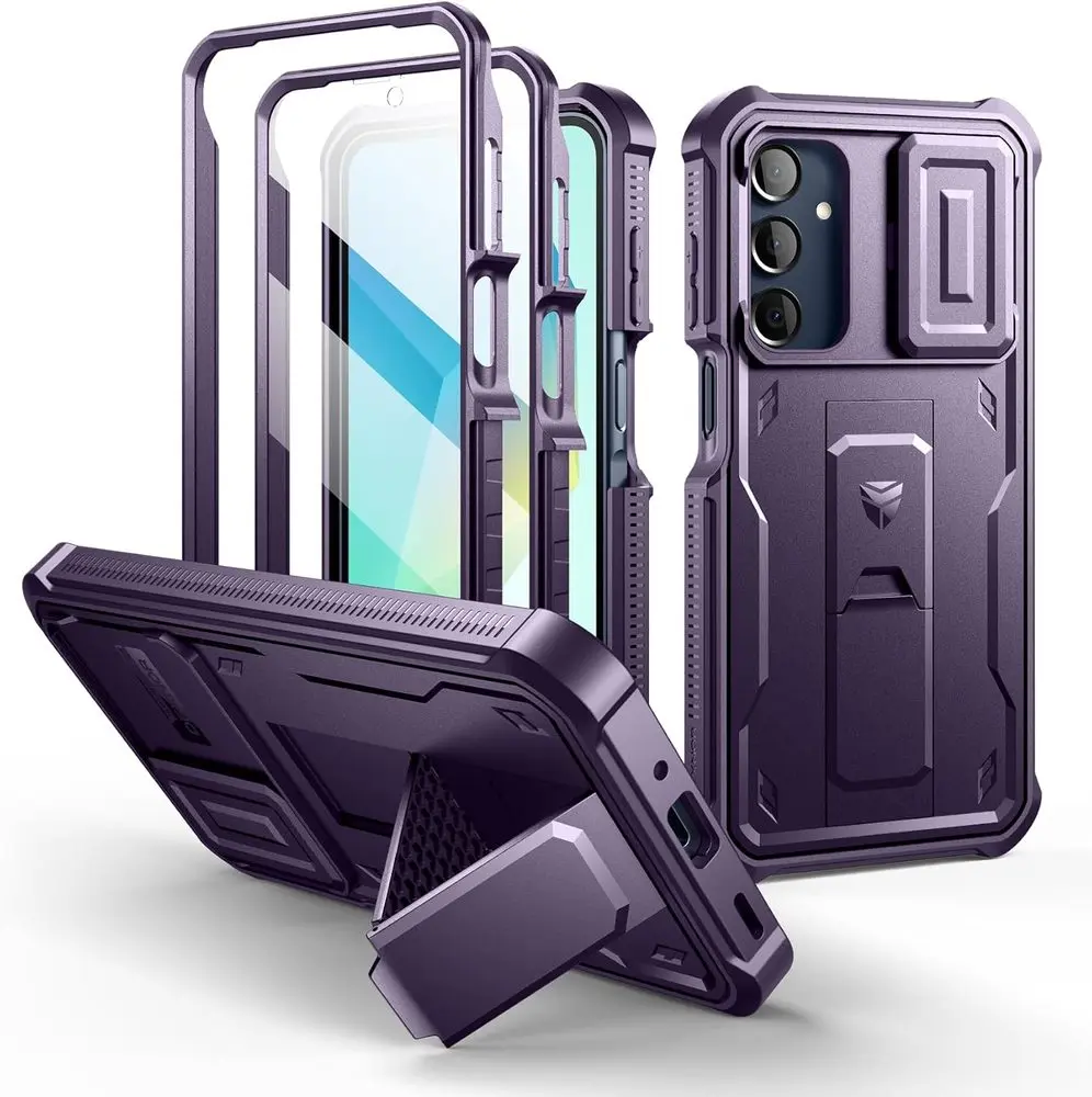 Dexnor 360 Kickstand Camprotector obal Samsung Galaxy A16, fialový