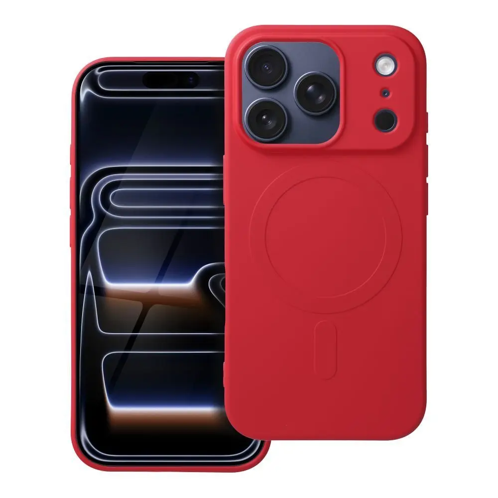 Obal Silicone Mag Cover, iPhone 17 Pro, červený