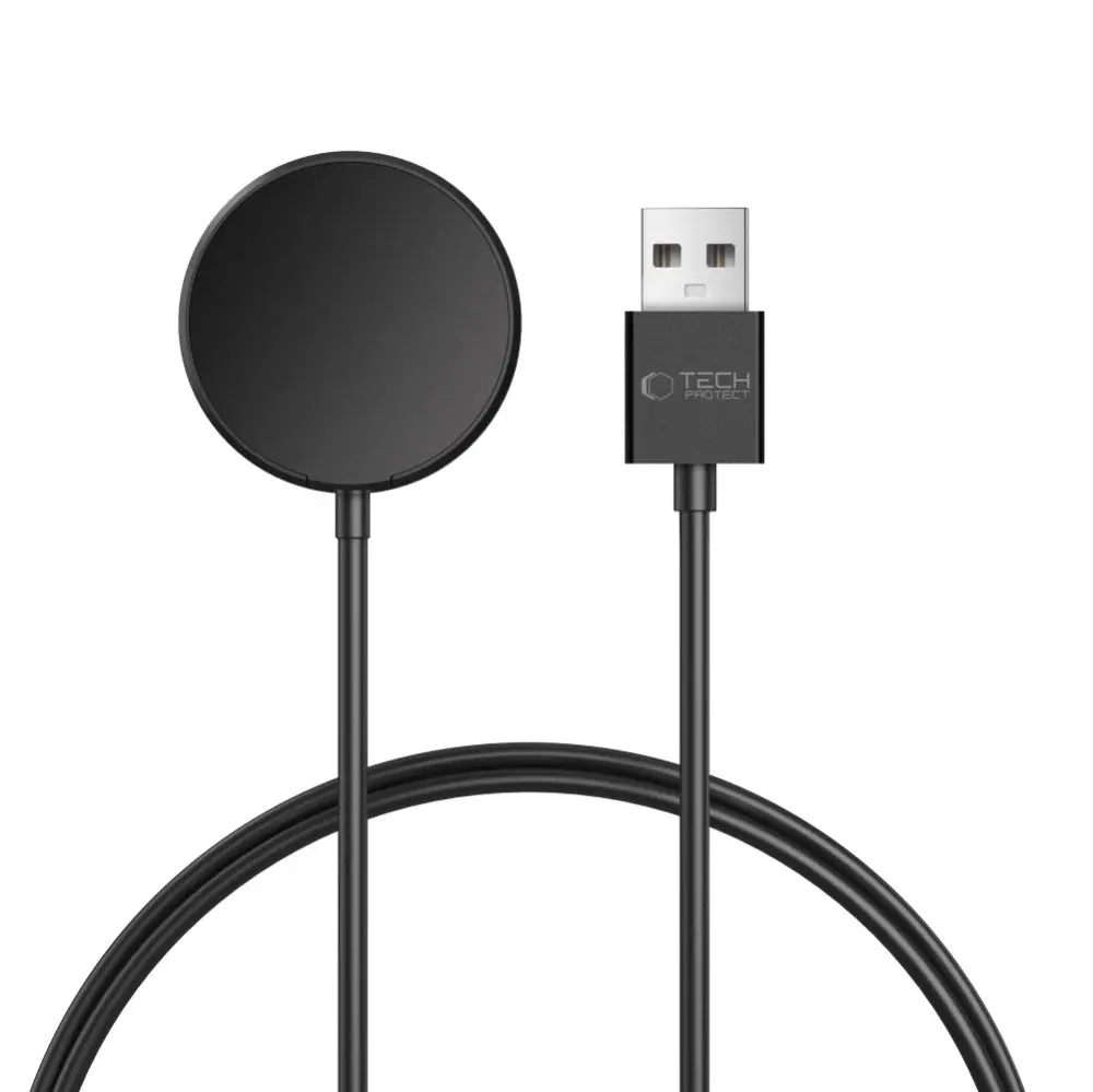 Tech-Protect MC03 Ultraboost Magnetický nabíjecí kabel USB pro Samsung Galaxy Watch, 1 m, černý