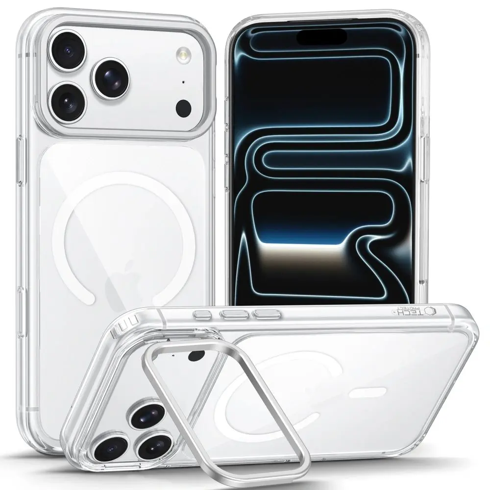Tech-Protect MagStand MagSafe CC, iPhone 17 Pro / 18 Pro, průhledný