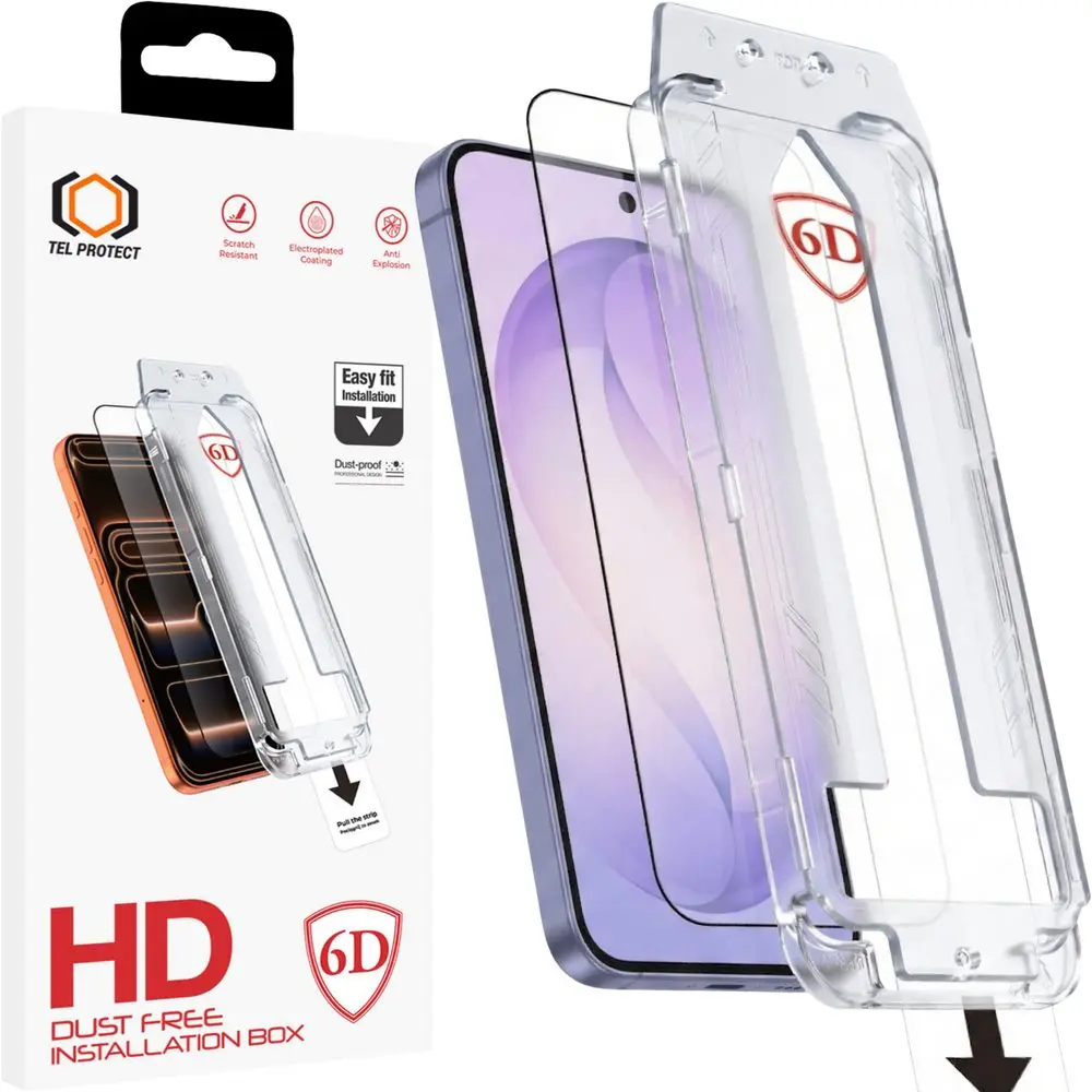 Tvrzené sklo Tel Protect Dust-Free Easy Fit Full Glue 6D pro Samsung Galaxy S26 Plus černé