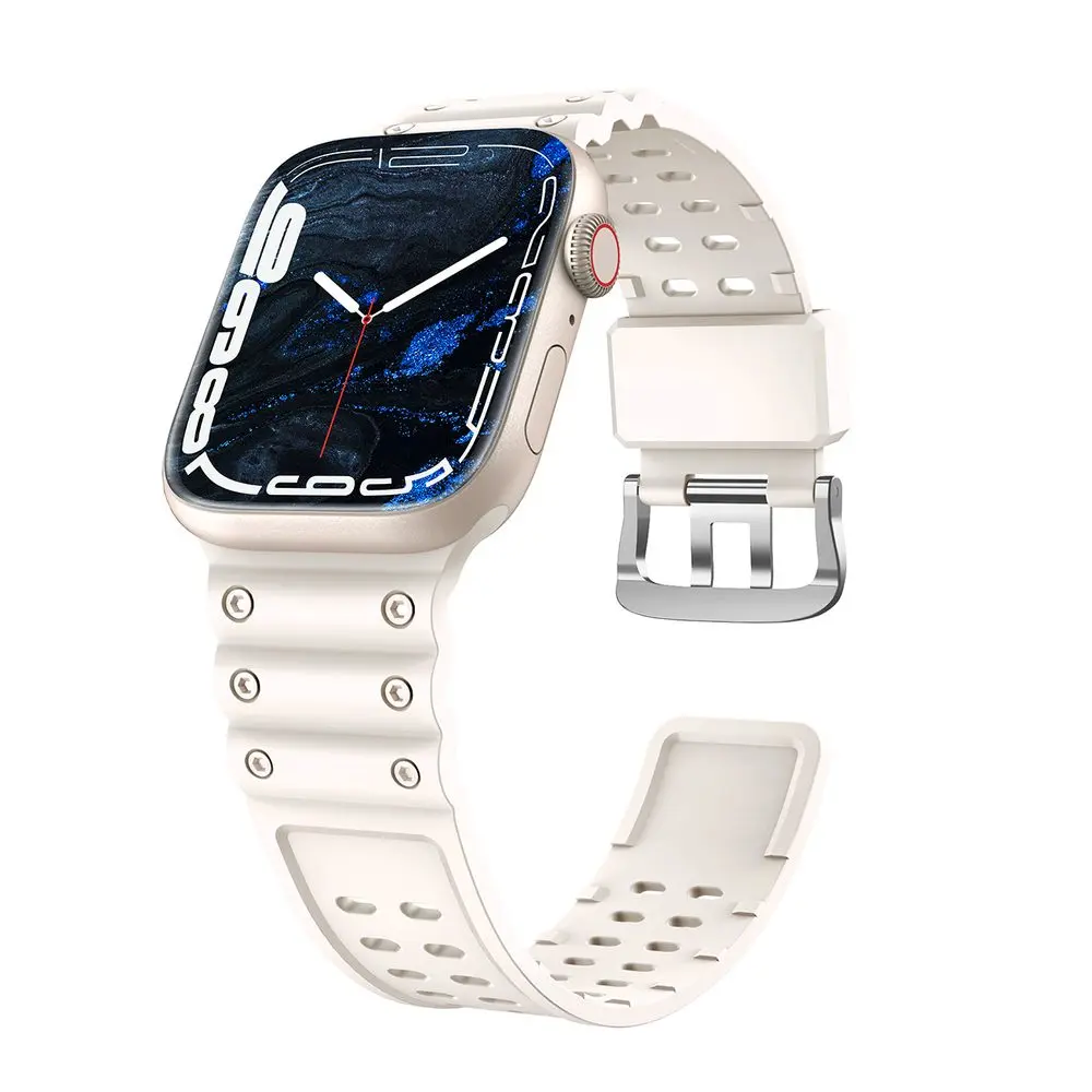 Strap Triple řemínek pro hodinky Apple Watch SE 1 / 2 / 3 / 8 / 7 / 6 / 5 / 4 / 3 / 2 / 1 (41/40/38mm), béžový