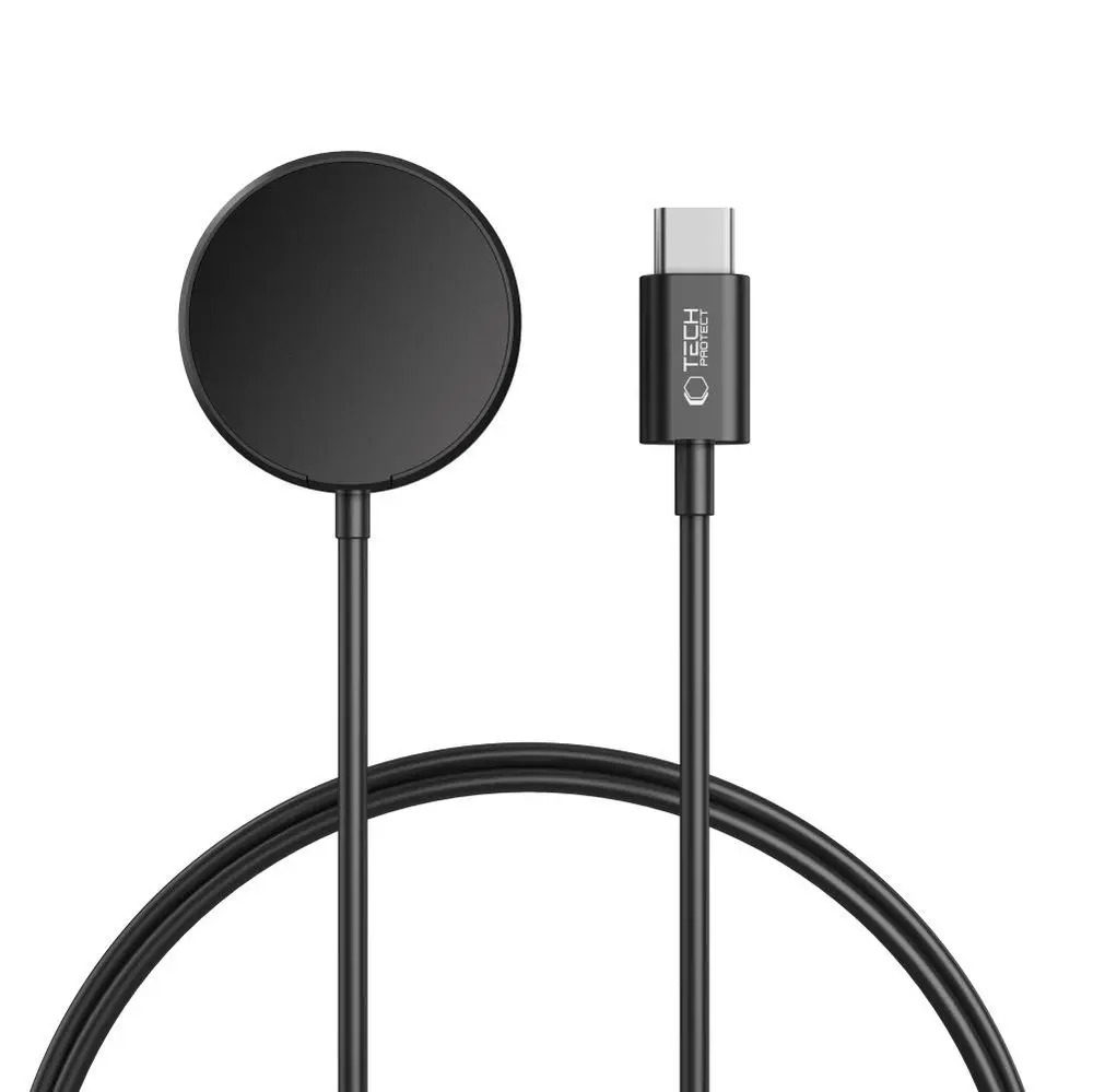 Tech-Protect MC03 Ultraboost Magnetický nabíjecí kabel USB-C pro Samsung Galaxy Watch, 1 m, černý