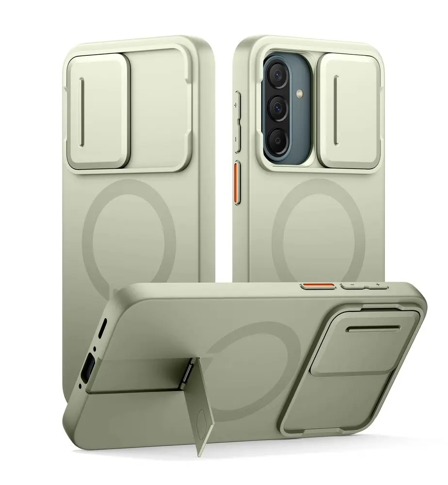 Suritch MagSafe Kickstand Camprotector obal Samsung Galaxy A37 / A36, zelený