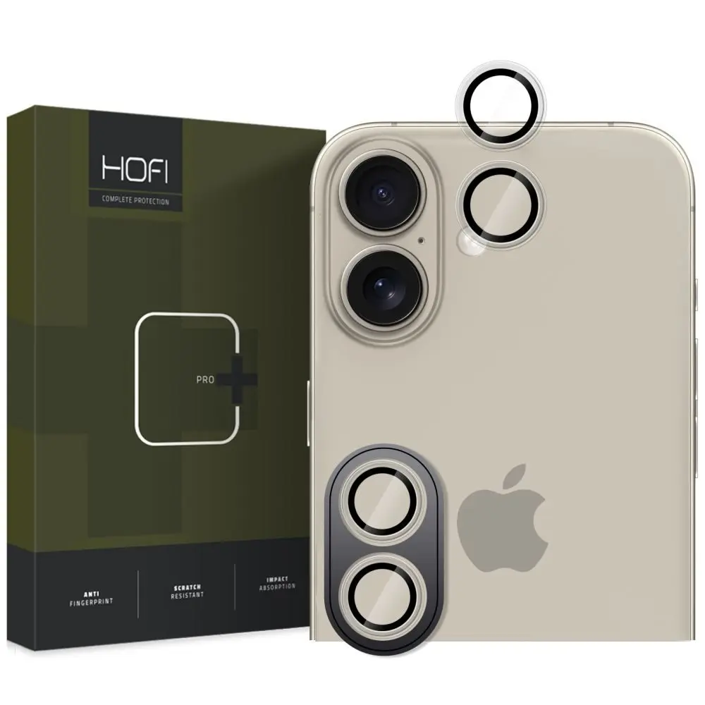 Hofi Camring Pro+, sklíčko pro čočku fotoaparátu, iPhone 16 / 16 Plus, průhledné