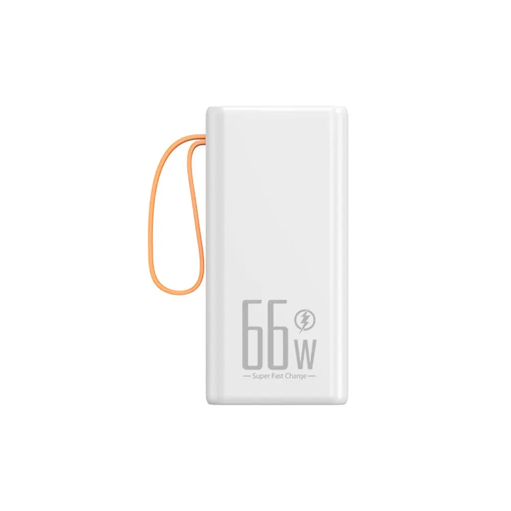 Powerbanka 60 000 mAh, 66W PD, LED panel, bílá