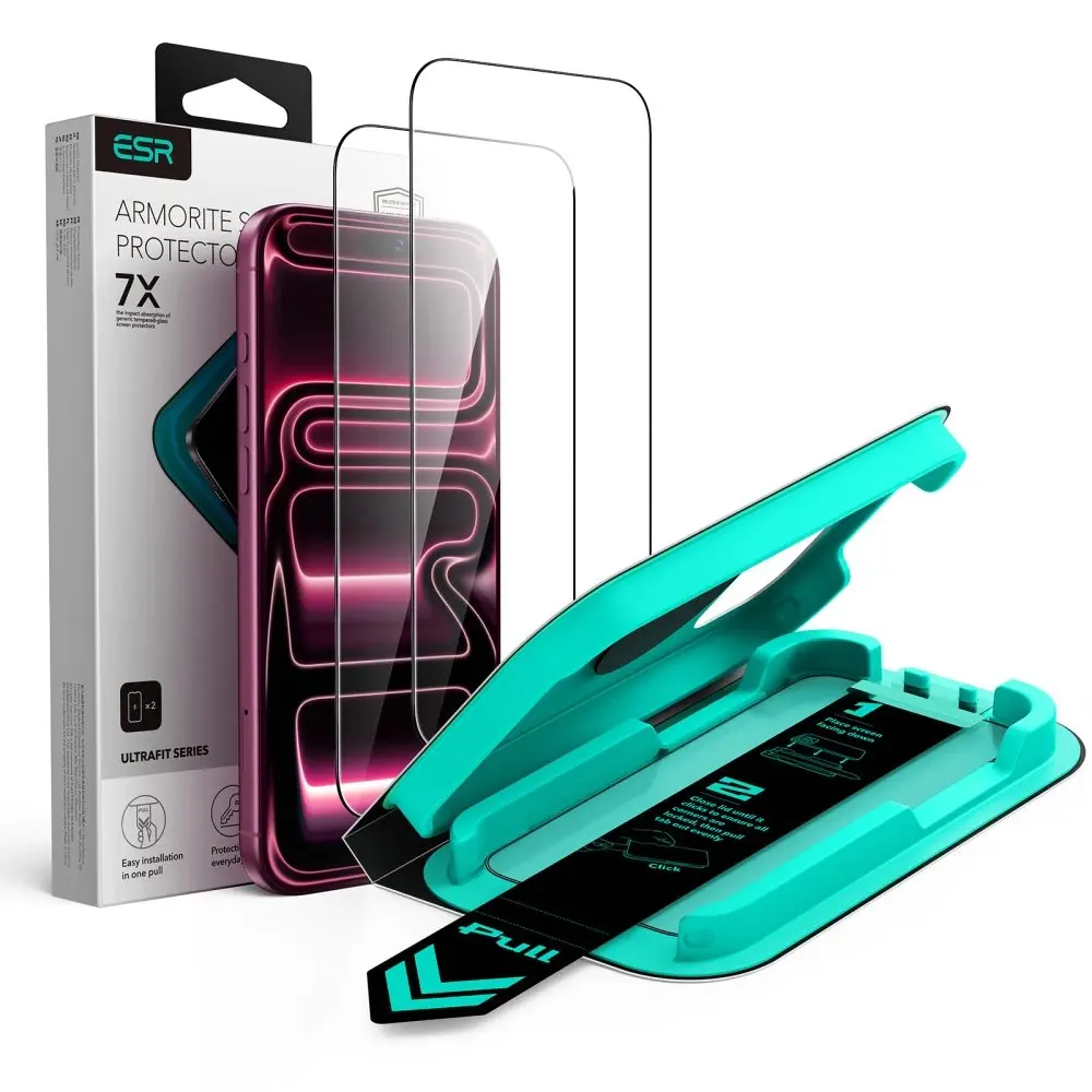 ESR - Armorite Screen Protector UltraFit 2 Pack ochranné sklo pro iPhone 18 Pro Max / iPhone 17 Pro Max - černé