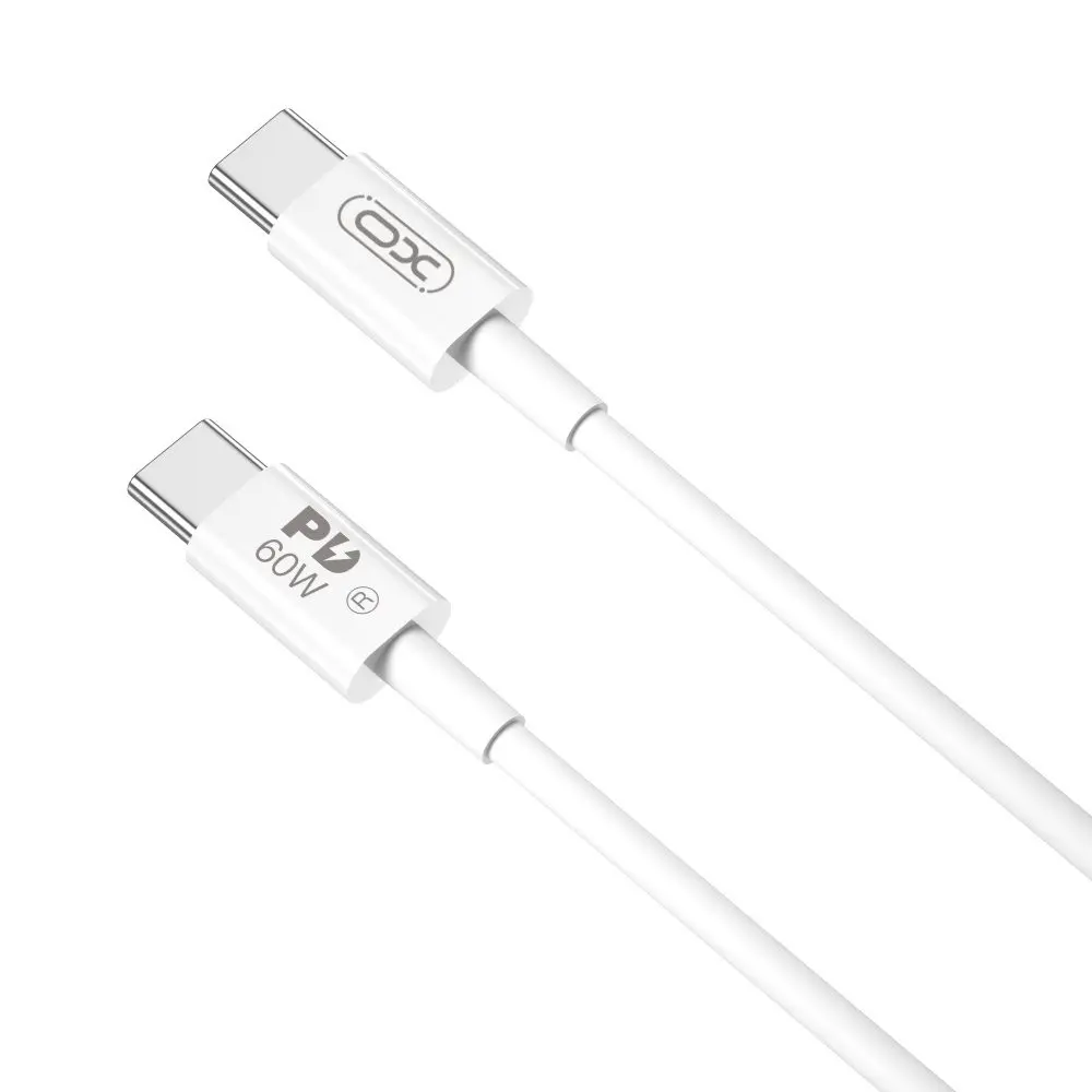 XO kabel NB-Q190B PD USB-C - USB-C, 2 m, bílý