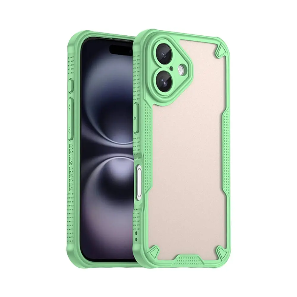 ArmorShield Hybrid Case, iPhone 16, zelený