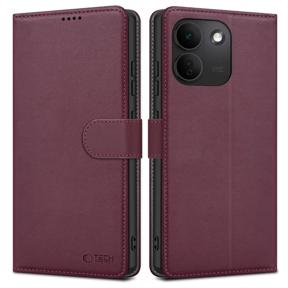 Tech-Protect Wallet pouzdro, Xiaomi Redmi Note 17 Pro Max 5G, vínové